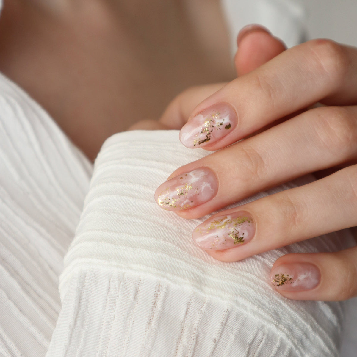 Marble Blush | Handmade Press-Ons